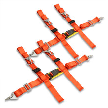Load image into Gallery viewer, Universal 4 Point 2" Racing Seat Harness Belts Pair Red with Yellow Strap