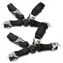 Load image into Gallery viewer, Universal 4 Point Camlock 2" Racing Seat Harness Belts Pair Black