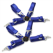 Load image into Gallery viewer, Universal 4 Point Camlock 2" Racing Seat Harness Belts Pair Blue