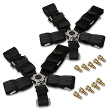 Load image into Gallery viewer, Universal 5 Point Camlock 2" Racing Seat Harness Belts Pair Black