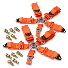 Load image into Gallery viewer, Universal 5 Point Camlock 2" Racing Seat Harness Belts Pair Red