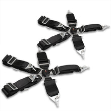 Load image into Gallery viewer, Universal 5 Point Camlock 3" Racing Seat Harness Belts Pair Black