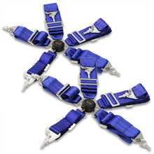 Load image into Gallery viewer, Universal 5 Point Camlock 3" Racing Seat Harness Belts Pair Blue