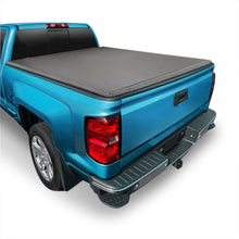 Load image into Gallery viewer, Chevrolet Silverado 1500 2007-2013 / Silverado 2500 3500 HD 2007-2014 / GMC Sierra 1500 2007-2013 / Sierra 2500 3500 HD 2007-2014 6.5FT 6.6FT Soft 4 Fold Truck Tonneau Bed Cover (Standard Short Bed 6´55")