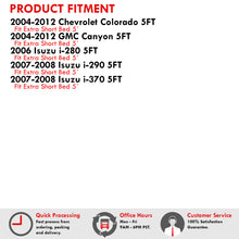 Load image into Gallery viewer, Chevrolet Colorado 5FT 2004-2012 / GMC Canyon 5FT 2004-2012 / Isuzu I-280 2006 / I-290 2007-2008 / I-370 2007-2008 Hard Tri Fold Truck Tonneau Bed Cover (Extra Short Bed 5´)