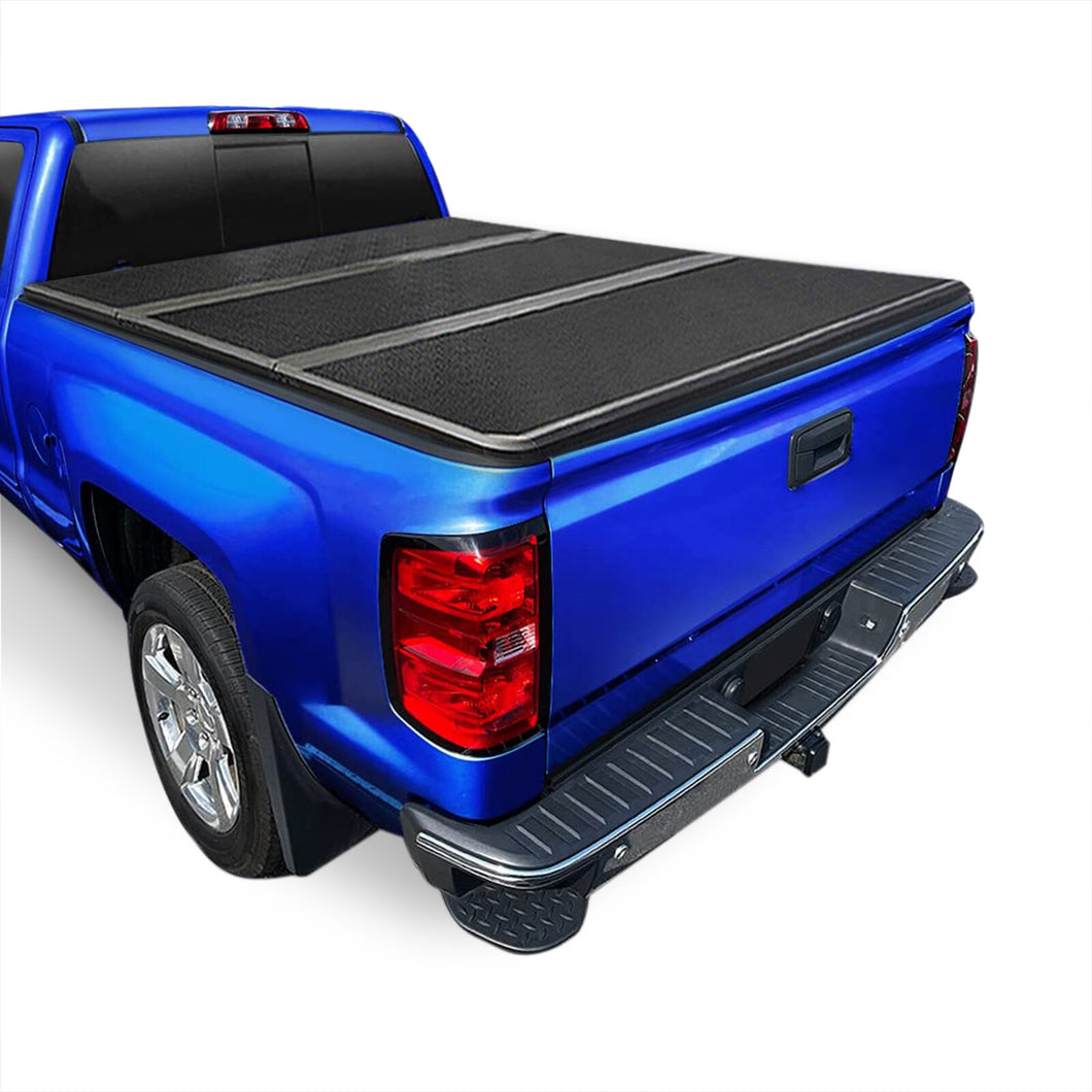 Chevrolet Silverado 1500 5.8FT 2007-2013 / GMC Sierra 1500 5.8FT 2007-2013 Hard Tri Fold Truck Tonneau Bed Cover (Extra Short Bed 5´8