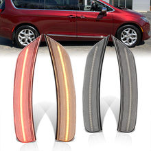 Load image into Gallery viewer, Chrysler Pacifica 2017-2022 / Voyager 2020-2022 4 Piece Front Amber & Rear Red LED Fender Side Marker Lights Clear Len
