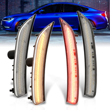 Load image into Gallery viewer, Chrysler 200 2015-2017 4 Piece Front Amber & Rear Red LED Fender Side Marker Lights Clear Len