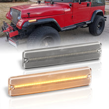 Load image into Gallery viewer, Jeep Wrangler YJ 1987-1995 Front Amber LED Side Marker Lights Clear Len
