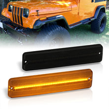Load image into Gallery viewer, Jeep Wrangler YJ 1987-1995 Front Amber LED Side Marker Lights Smoke Len