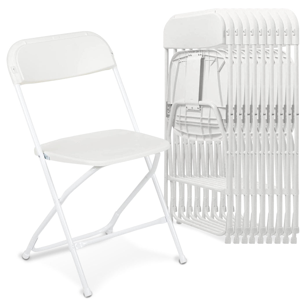 (10 Pack) Commercial Plastic Folding Stackable Chairs Seats -Event Wedding Party