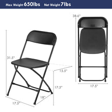 Load image into Gallery viewer, (10 Pack) Commercial Plastic Folding Stackable Chairs Seats -Event Wedding Party