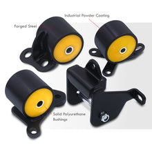 Load image into Gallery viewer, Honda Civic 1996-2000 D to B Series Conversion Engine Motor Mount Black with Yellow Polyurethane Bushings