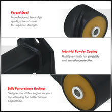Load image into Gallery viewer, Honda Civic 1988-1991 / CRX 1988-1991 D to B Series Conversion Engine Motor Mount Black with Yellow Polyurethane Bushings (B-Series with Cable Transmission Only)