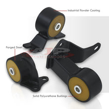 Load image into Gallery viewer, Honda Civic 1988-1991 / CRX 1988-1991 D to B Series Conversion Engine Motor Mount Black with Yellow Polyurethane Bushings (B-Series with Cable Transmission Only)