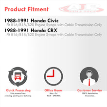 Load image into Gallery viewer, Honda Civic 1988-1991 / CRX 1988-1991 D to B Series Conversion Engine Motor Mount Black with Yellow Polyurethane Bushings (B-Series with Cable Transmission Only)