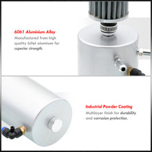 Load image into Gallery viewer, Universal 300ML Cylinder Oil Catch Can Tank 8.25"x3.25"x3.25" with Breather Filter Chrome