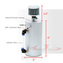 Load image into Gallery viewer, Universal 300ML Cylinder Oil Catch Can Tank 8.25"x3.25"x3.25" with Breather Filter Chrome