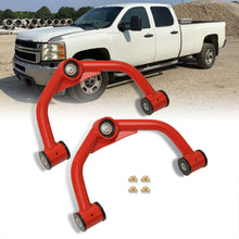 Load image into Gallery viewer, Chevrolet Silverado 2500HD 3500HD 8-Lug 2011-2019 / GMC Sierra 2500HD 3500HD 8-Lug 2011-2019 2-4" Lift Front Upper Tubular Control Arms Red