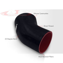 Load image into Gallery viewer, 3.5" 45 Degree Silicone Coupler Black
