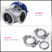 Load image into Gallery viewer, JDM Sport 35/38mm Compact Version Wastegate V-band Type Blue
