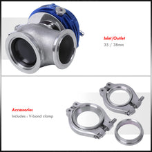 Load image into Gallery viewer, JDM Sport 35/38mm Compact Version Wastegate V-band Type Blue
