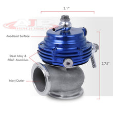 Load image into Gallery viewer, JDM Sport 35/38mm Compact Version Wastegate V-band Type Blue