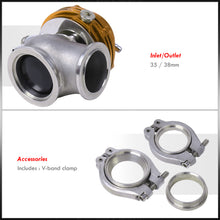 Load image into Gallery viewer, JDM Sport 35/38mm Compact Version Wastegate V-band Type Gold
