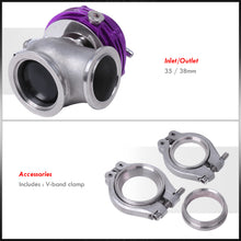 Load image into Gallery viewer, JDM Sport 35/38mm Compact Version Wastegate V-band Type Purple