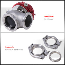 Load image into Gallery viewer, JDM Sport 35/38mm Compact Version Wastegate V-band Type Red

