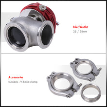 Load image into Gallery viewer, JDM Sport 35/38mm Compact Version Wastegate V-band Type Red