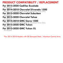 Load image into Gallery viewer, Chevrolet Silverado 1500 2014-2018 / GMC Sierra 1500 2014-2018 2-4" Lift Front Upper Tubular Control Arms Red (Models with Stamped Steel & Aluminum Arms Only)