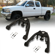 Load image into Gallery viewer, Chevrolet Silverado 1500 4WD 1999-2006 / GMC Sierra 1500 4WD 1999-2006 2-4" Lift Front Upper Tubular Control Arms Black (Dual Shock Mount)