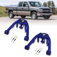 Load image into Gallery viewer, Chevrolet Silverado 1500 4WD 1999-2006 / GMC Sierra 1500 4WD 1999-2006 2-4" Lift Front Upper Tubular Control Arms Blue (Dual Shock Mount)