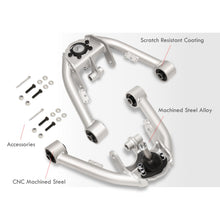 Load image into Gallery viewer, Chevrolet Silverado 1500 4WD 1999-2006 / GMC Sierra 1500 4WD 1999-2006 2-4" Lift Front Upper Tubular Control Arms Silver (Dual Shock Mount)