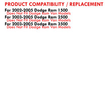 Load image into Gallery viewer, Dodge Ram 1500 2002-2005 / Ram 2500 3500 2003-2005 LED DRL Bar Factory Style Headlights White Housing Clear Len Clear Reflector