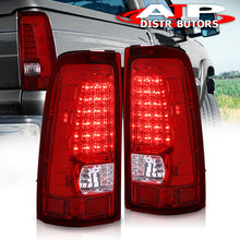 Load image into Gallery viewer, Chevrolet Silverado 1999-2006 / GMC Sierra 1999-2006 LED Tail Lights Chrome Housing Red Len