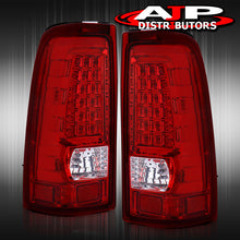 Load image into Gallery viewer, Chevrolet Silverado 1999-2006 / GMC Sierra 1999-2006 LED Tail Lights Chrome Housing Red Len