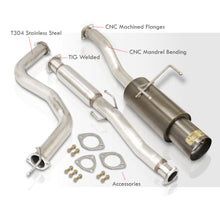 Load image into Gallery viewer, Honda Civic Coupe / Sedan 1992-2000 N1 Style Stainless Steel Catback Exhaust System Gunmetal (Piping: 2.5&quot; / 65mm | Tip: 4.5&quot;)
