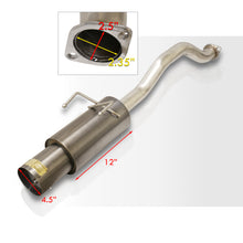 Load image into Gallery viewer, Honda Civic Coupe / Sedan 1992-2000 N1 Style Stainless Steel Catback Exhaust System Gunmetal (Piping: 2.5&quot; / 65mm | Tip: 4.5&quot;)
