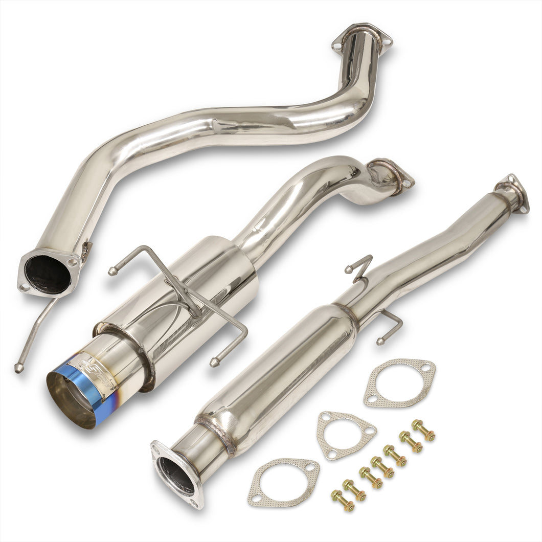 Honda Civic Hatchback 1996-2000 N1 Style Stainless Steel Catback Exhaust System Burnt Tip (Piping: 2.5