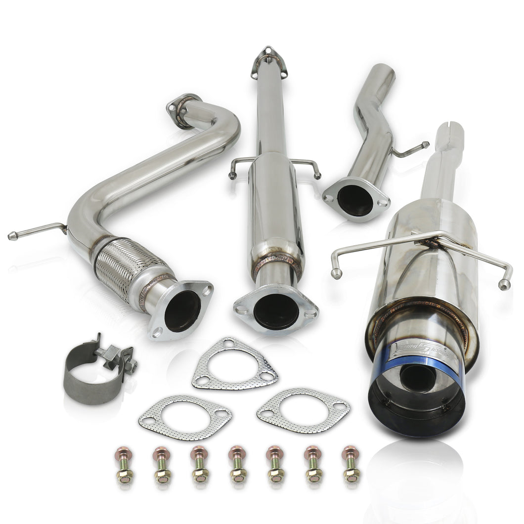 Honda Accord 2.2L I4 1994-1997 N1 Style Stainless Steel Catback Exhaust System Burnt Tip (Piping: 2.5