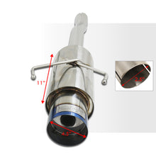 Load image into Gallery viewer, Honda Accord 2.2L I4 1994-1997 N1 Style Stainless Steel Catback Exhaust System Burnt Tip (Piping: 2.5&quot; / 65mm | Tip: 4.5&quot;)
