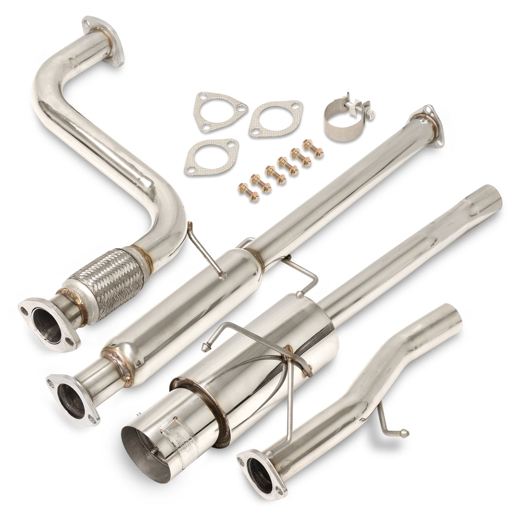 Honda Accord 2.2L I4 1994-1997 N1 Style Stainless Steel Catback Exhaust System (Piping: 2.5