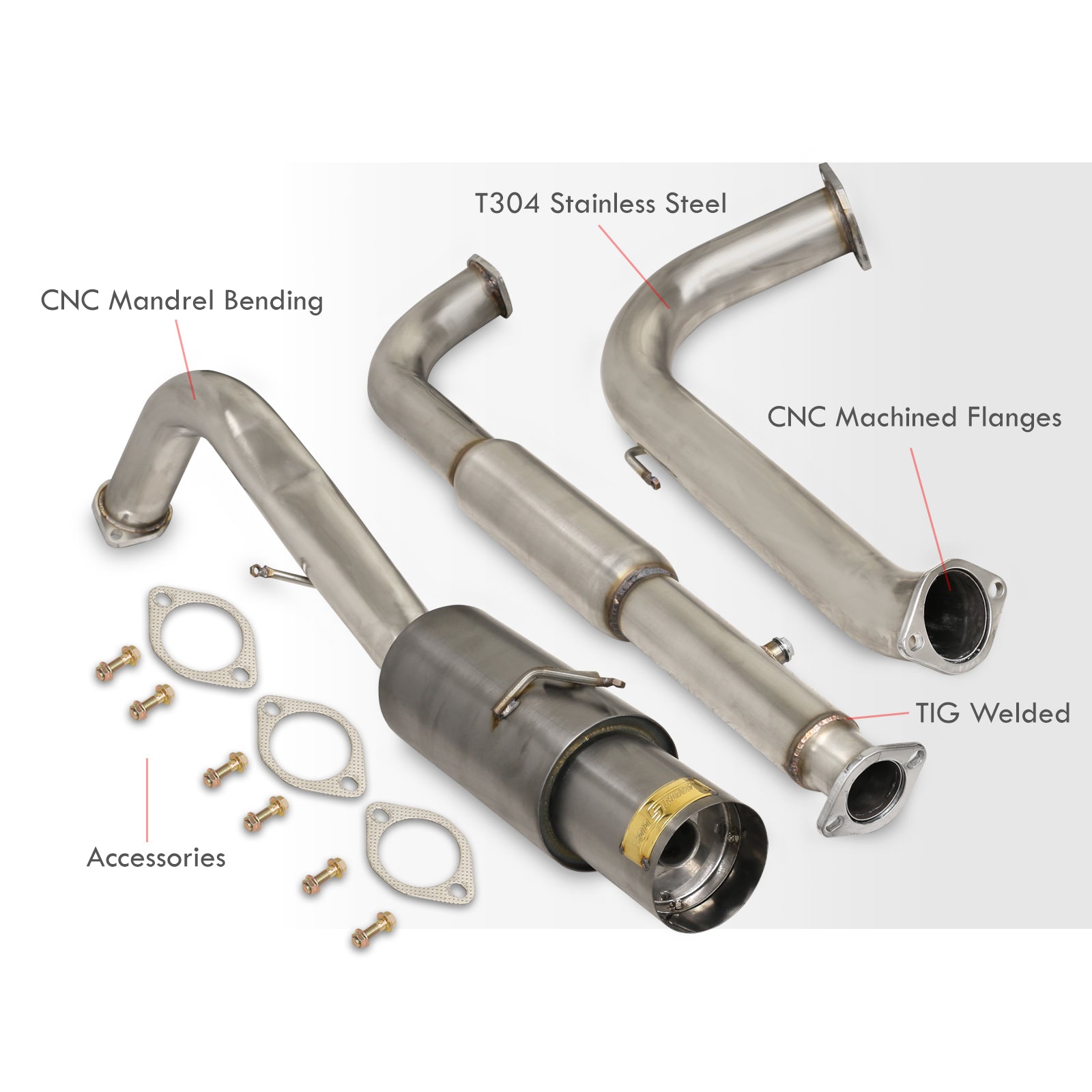 Mitsubishi Eclipse GST Turbo 1995-1999 N1 Style Stainless Steel