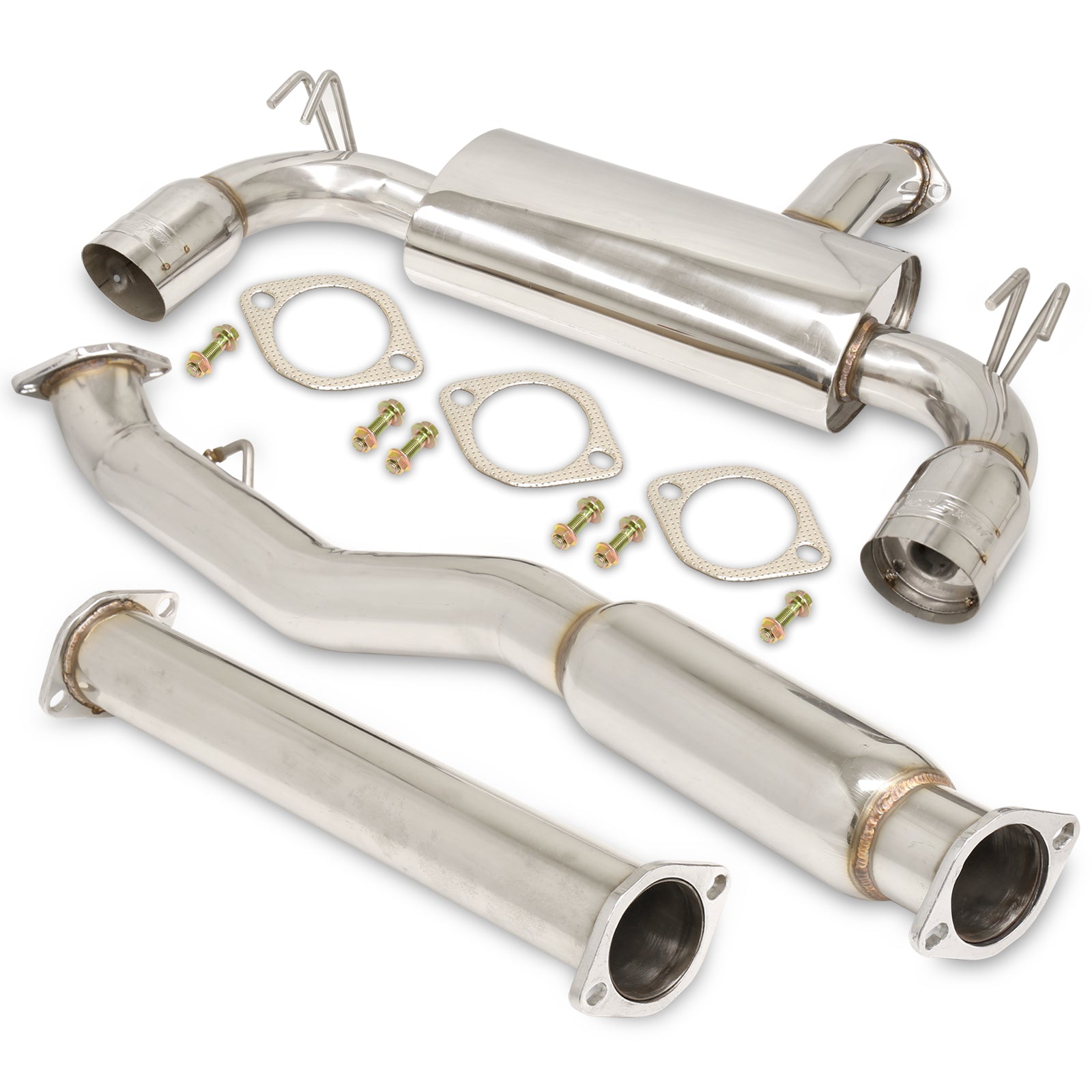 Mitsubishi Lancer Evo X 2008-2015 Dual Tip Stainless Steel Catback