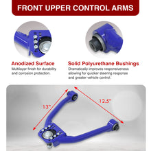 Load image into Gallery viewer, Nissan 350Z 2003-2009 / Infiniti G35 2003-2007 Front Upper &amp; Rear Control Arms Camber Kit Blue
