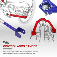 Load image into Gallery viewer, Nissan 350Z 2003-2009 / Infiniti G35 2003-2007 Front Upper &amp; Rear Control Arms Camber Kit Blue
