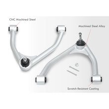 Load image into Gallery viewer, Chevrolet Silverado 1500 2007-2016 / GMC Sierra 1500 2007-2016 2-4&quot; Lift Front Upper Tubular Control Arms Silver (Models With Factory Forged Steel Arms Only)
