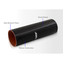 Load image into Gallery viewer, 3.5&quot; (12&quot; Long) Straight Silicone Coupler Black
